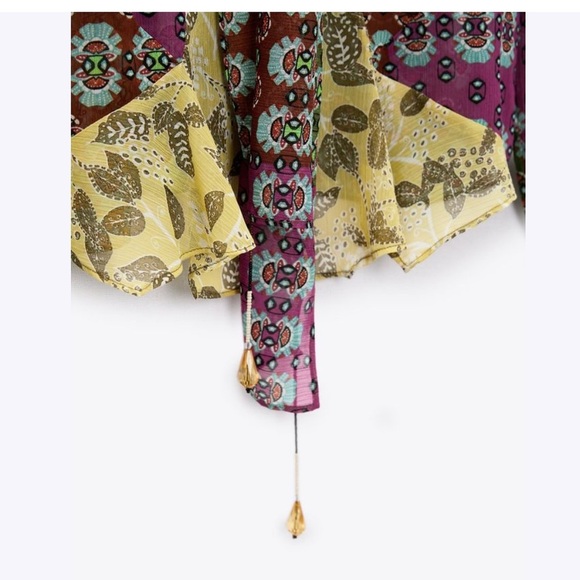 Zara Multicolor Patterned Blouse - Picture 7 of 10